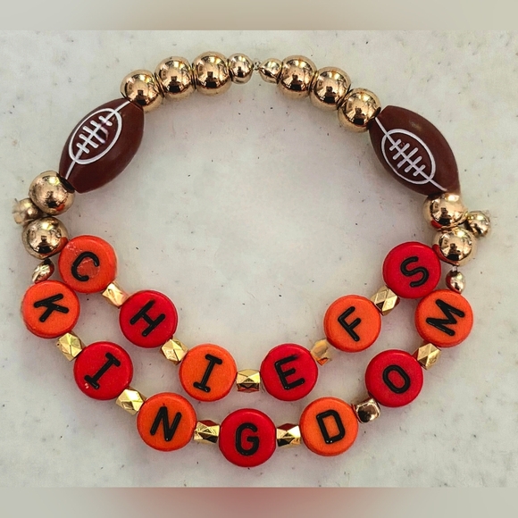 Chiefs Football Stretchy Friendship BraceletTaylor Swift Inspired. - Picture 1 of 5